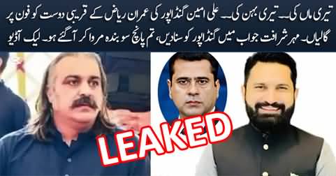 Leaked Call: Ali Amin Gandapur abusing Imran Riaz Khan's friend on phone