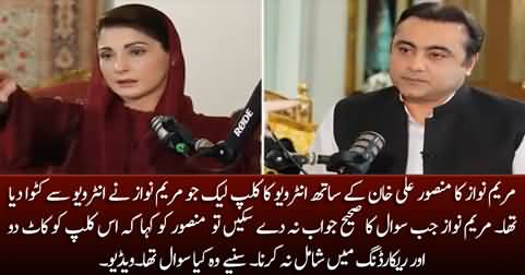 Leaked clip of Maryam Nawaz's interview with Mansoor Ali Khan