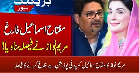 Maryam Nawaz decides to remove Miftah Ismail from party position