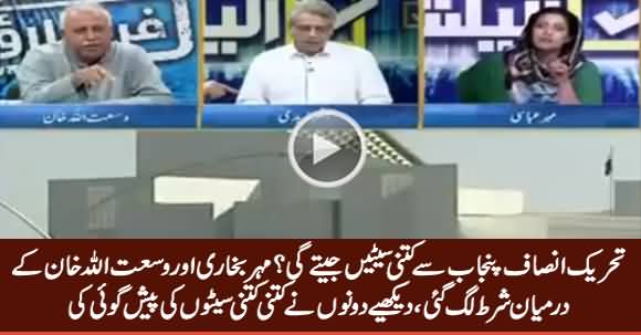 Mehar Bukhari Bet With Wusatullah Khan on How Many Seats PTI Will Take From Punjab