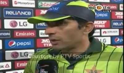 Misbah ul Haq Telling the Reason Why Pakistan Lost the Match by India