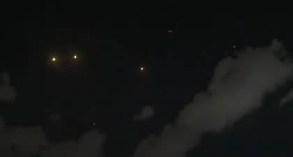 Exclusive video: Moment hundreds of Iranian missiles fly over Israel