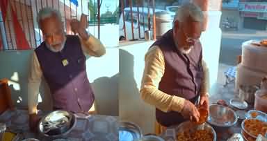 Narendra Modi's look-alike selling Golgappa in Gujrat