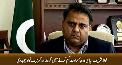 Nawaz Sharif should play a role in reducing the political temperature - Fawad Chaudhry 