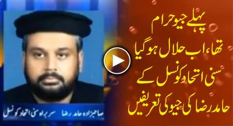 Now Geo News is Halal - Hamid Raza of Sunni Ittehad Council Praising Geo News