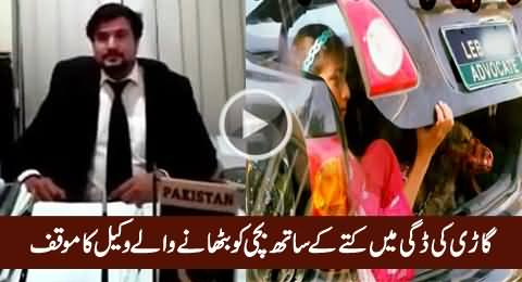 Omar Ejaz Advocate Response On Girl with Dog in His Car's Diggy