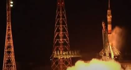 One American, Two Russians Blast Off in Russian Spacecraft to International Space Station