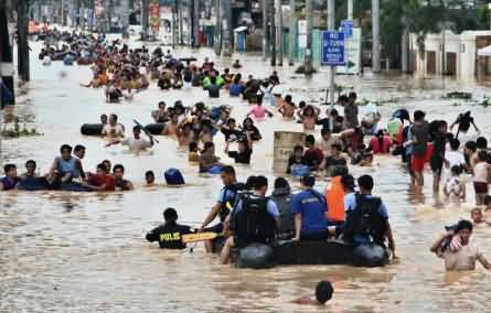 Pakistan Announced One Million Dollar Aid For Philippines To Get out of Tsunami Disaster