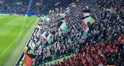 Palestinian flags were waved during a football match in Scotland