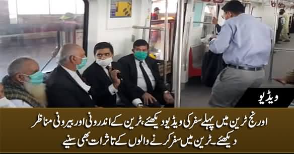 Passengers Express Their Views While Travelling in Orange Line Train