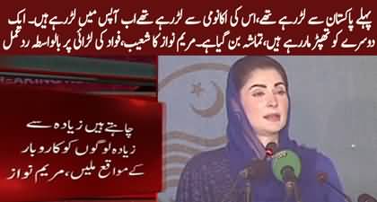 Pehlay Pakistan Ki Economy Se Lar Rahy Thy, Ab Aik Dusry Ko Thapar Mar Rahy Hain - Maryam Nawaz