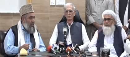 Pervez Khattak's press conference along with religious leaders