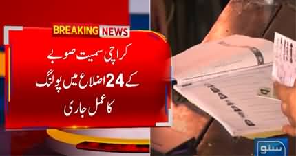 Polling process continued in 24 district of Sindh including Karachi