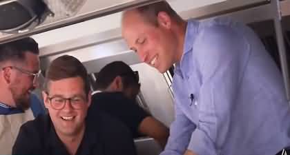 Prince William Surprises Customers As He Serves Burgers On A Food Truck