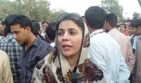 PTI Karachi's Naz Baloch at Protest Against Disrespect of Quaid e Azam's Grave