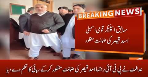 PTI leader Asad Qaiser's bail approved, court ordered to release him