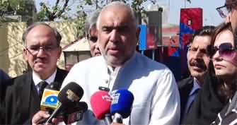 PTI leader Asad Qaiser's media talk outside Adiala jail