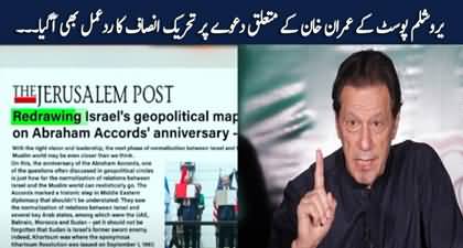 PTI's response on The Jerusalem Post's claim about Imran Khan