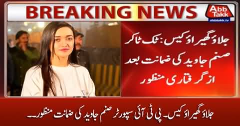 PTI supporter Sanam Javed's bail approved once again