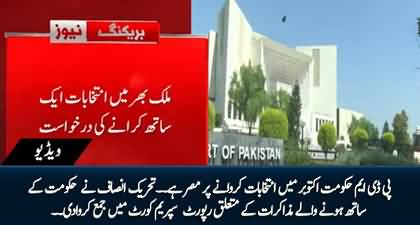 PTI submitted report in Supreme Court regarding negotiations with the PDM govt