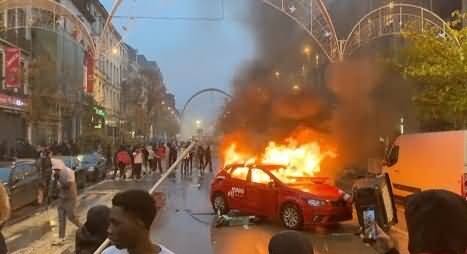 Riots break out in Brussels after Morocco beat Belgium at World Cup