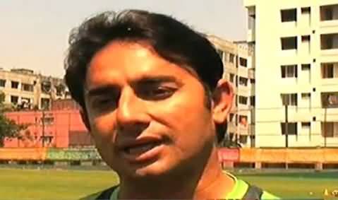 Saeed Ajmal Talking to Media in Dhaka About His Bowling Preparation