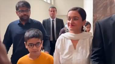 Sanam Javed reached Islamabad High Court along with her husband and children