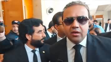 Sanam Javed's lawyer Mian Ali Ashfaq's media talk after her case hearing