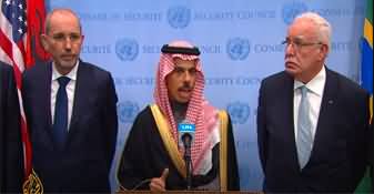 Saudi FM Faisal bin Farhan Al Saud call for immediate and sustainable ceasefire in Gaza