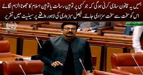 Senator Faisal Sabzwari's aggressive speech in Senate on Lahore Ichhra incident