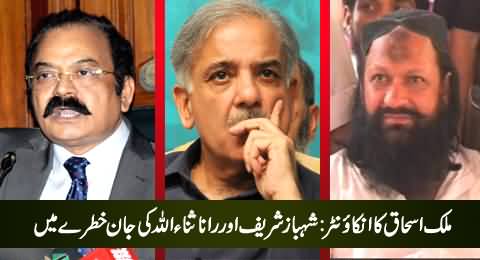 Serious Life Threats To Shahbaz Sharif & Rana Sanaullah After LeJ Chief Encounter