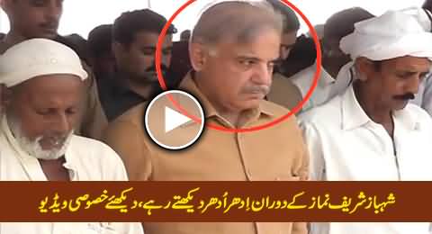 Shahbaz Sharif Namaz Ke Dauran Idhar Udhar Dekhte Rahe, Video Dekhein