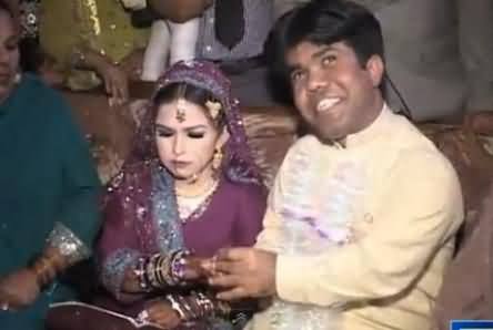 Short Heighted Couple Wedding in Faisalabad, Both Much Happy on Their Wedding