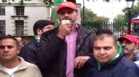 Sikandar Ali (PTI UK) Speech At Protest Against ‪‎Altaf Hussain‬ in Front of 10 Downing Street in London