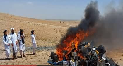 Taliban calls music immoral, burns instruments in crackdown