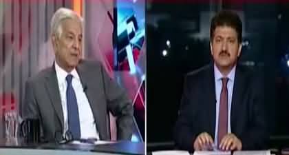 There is an impression that Justice Yahya Afridi is your candidate? Hamid Mir asks Khawaja Asif