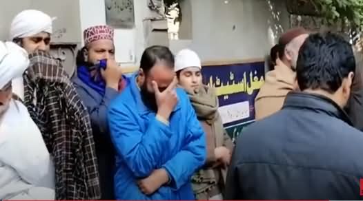 TLP Supporters Crying Outside Maulana Khadim Rizvi's House