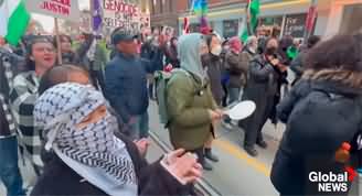 Toronto police arrest at least 2 pro-Palestinian protesters outside Trudeau event