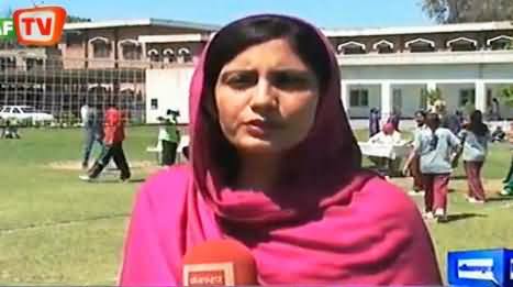 University Girls Volleyball Tournament in Peshawar, Girls Participating Excitedly