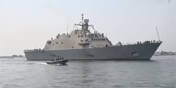 US Navy ship visits Pakistan & conducts sea exercise with Pakistan Navy