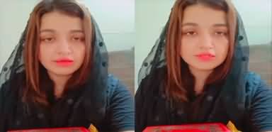 Video message of Sanam Javed's sister Falak Javed holding Quran in her hand