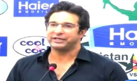 Wasim Akram in Gaddafi Stadium, Expressing His Feelings After Seeing A Great Crowd