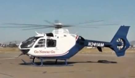 Watch Go Nawaz Go on A Private Helicopter Which is Owned By A Pakistani Business Man In London