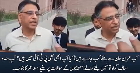 When are you going to meet Imran Khan? Are you still in PTI? Journalists ask Asad Umar