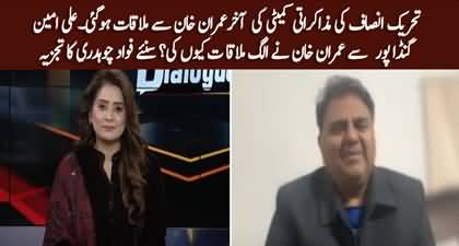 Why Ali Amin Gandapur met Imran Khan separately from negotiation committee? Fawad Ch's analysis