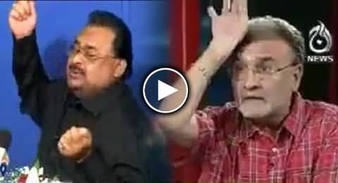 World's Best Parody of Altaf Hussain by Nusrat Javed in Live Program