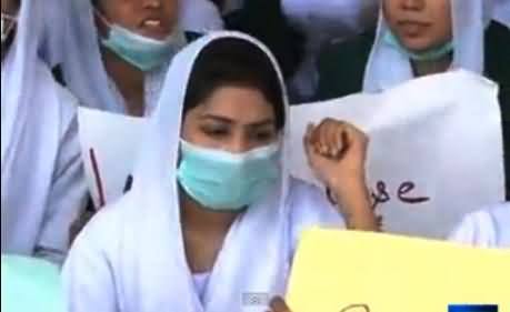 Young Nurses Association Protests Against Harassing Nurse At Jinnah Hospital