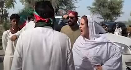 Zartaj Gul's Fiery Protest on road after Imran Khan's arrest